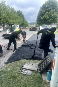 Asphalt Repair on a residential driveway in Chester County, PA