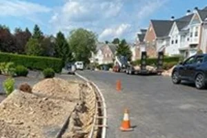 A street in the process of Superior Sealcoating's paving services - Paving in Malvern, PA - Superior Sealcoating