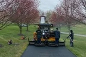 A public park in the process of having a walking path paved - Paving in West Chester, PA - Superior Sealcoating