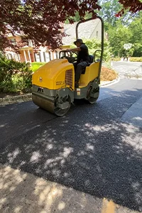 Flat rolling a residential driveway in Malvern, PA