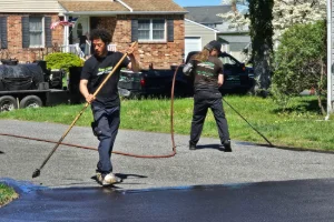 Residential driveway sealcoating in Chester County, PA