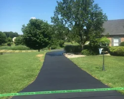 Newly Sealcoated Residential driveway in Chester County, PA
