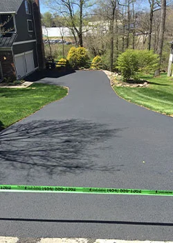 Residential sealcoating driveway in Chester County, PA - Superior Sealcoating